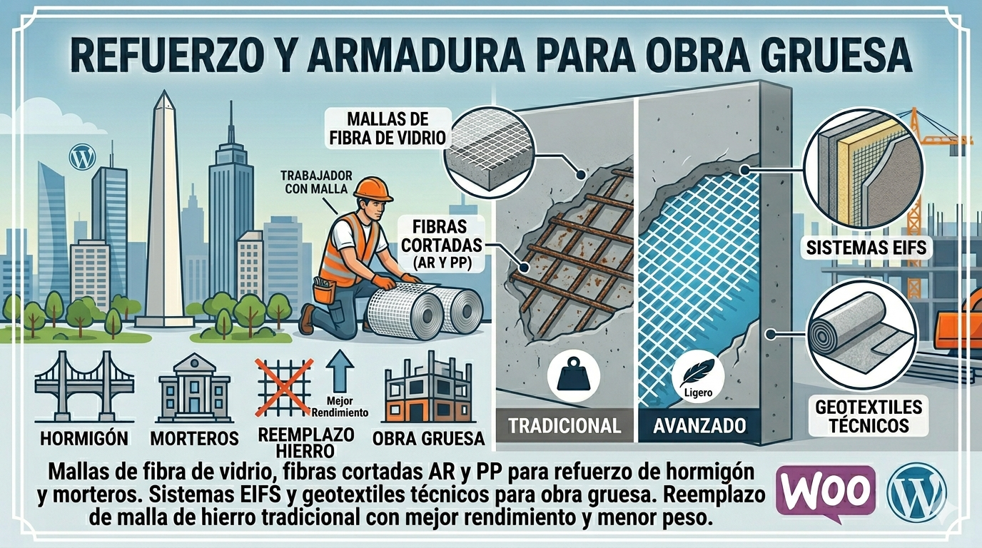 Refuerzo y armadura para obra gruesa